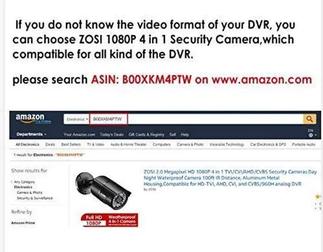 Alt view image 2 of 7 - Gadpiparty ZOSI 4 Pack 720P HD TVI Security Camera for Surveillance CCTV DVR System with 65ft Night Vision Outdoor Indoor Home Security Cameras Kits