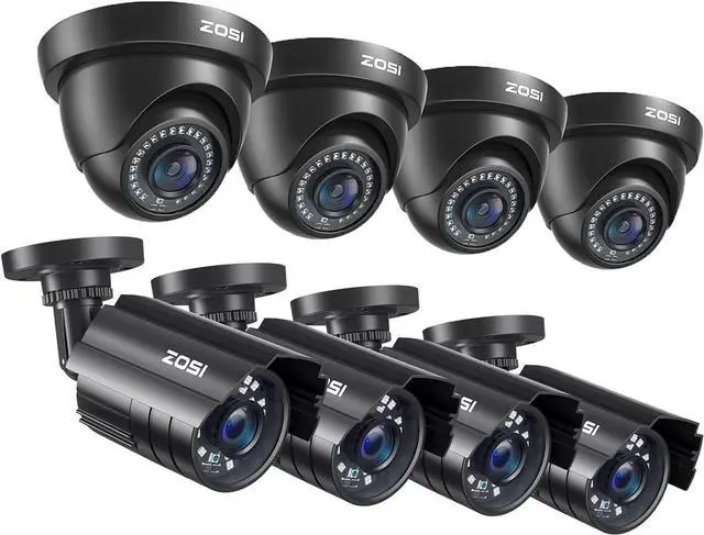 Main image of Gadpiparty ZOSI 8PK 1920TVL 1080P Security Camera 3.6mm Lens 24 IR-LEDs 2.0MP CCTV Camera 80ft Night Vision Home Security Day/Night Waterproof Camera for 720P/1080N/1080P/5MP/4K Analog DVR Systems