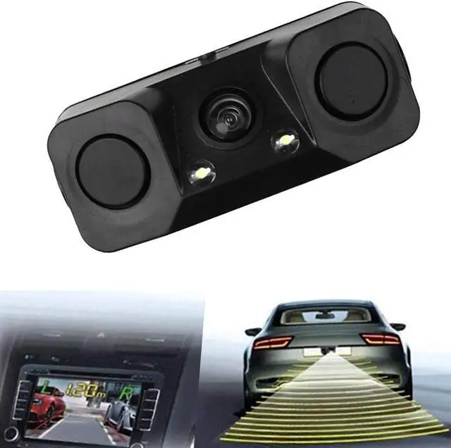 Alt view image 6 of 7 - Gadpiparty Reverse Backup Radar System with 4.3in Monitor + Rear View Camera, 3 in 1 reversing Camera with Backup Radar Detector and Parking Sensor, Alarm Buzzer Reminder for Safe Driving