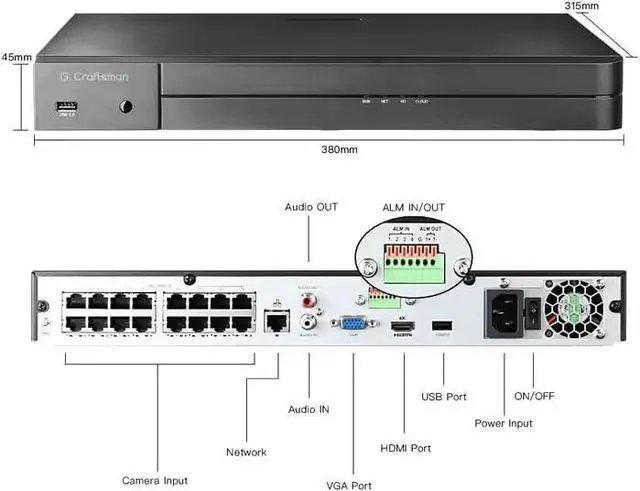 Alt view image 5 of 7 - Gadpiparty GA-YUFD-M8SS-K8 4K 8MP POE Security Camera System, Smart NVR with Human & Vehicle Detection, Dual Light Alarm, Color Night Vision (8)