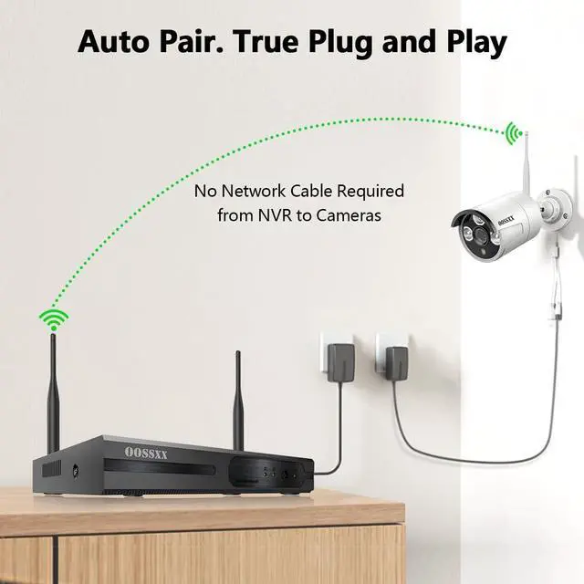 Alt view image 2 of 7 - Gadpiparty HD 1080P Wireless Security Camera System Surveillance NVR Kits Outdoor WiFi Security Cameras Wireless Camera System