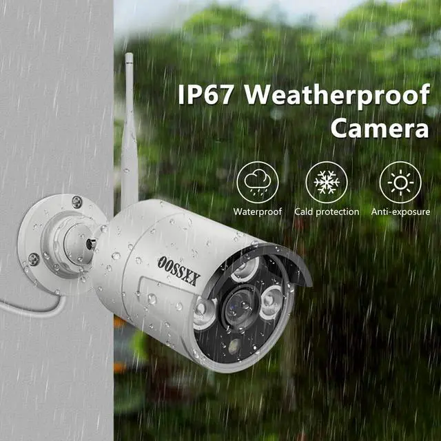 Alt view image 4 of 7 - Gadpiparty HD 1080P Wireless Security Camera System Surveillance NVR Kits Outdoor WiFi Security Cameras Wireless Camera System