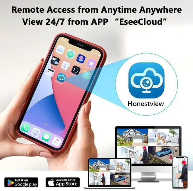 Alt view image 5 of 7 - Gadpiparty HD 1080P Wireless Security Camera System Surveillance NVR Kits Outdoor WiFi Security Cameras Wireless Camera System