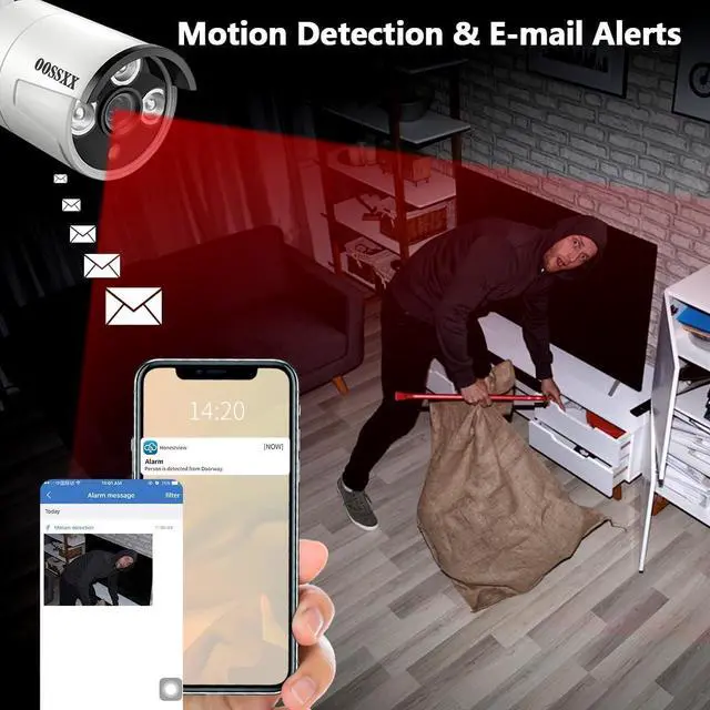 Alt view image 7 of 7 - Gadpiparty HD 1080P Wireless Security Camera System Surveillance NVR Kits Outdoor WiFi Security Cameras Wireless Camera System