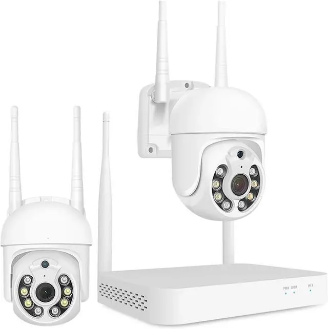 Main image of Gadpiparty 5MP WiFi CCTV PTZ Camera Security System Kit, 10CH NVR AI Motion Tracking Color Night Vision IP Camera Surveillance System(None,10CH NVR 2 Cameras_A/U)