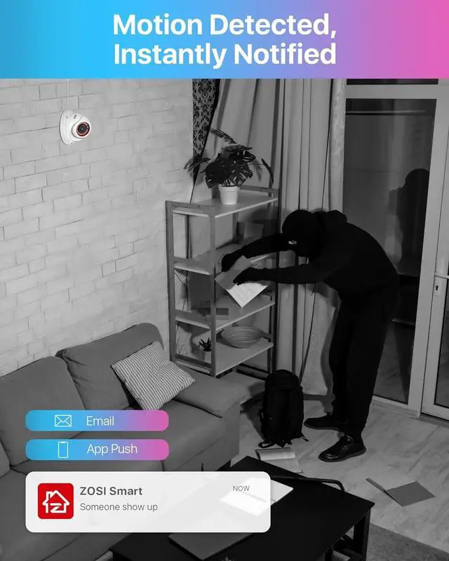 Alt view image 7 of 7 - Gadpiparty ZOSI 4K PoE Security Camera System with 2TB Hard Drive,8 Port Gigabit PoE Switch with 2 Gigabit Uplink Port