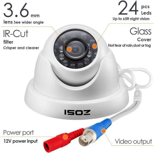 Alt view image 4 of 7 - Gadpiparty ZOSI 16Channel 1080P HD Security Camera System 2TB Hard Drive, 16CH 4-in-1 DVR with 4 Bullet Cameras, 8 Dome Cameras Waterproof Surveillance Indoor Outdoor Cameras, Remote Home Monitoring