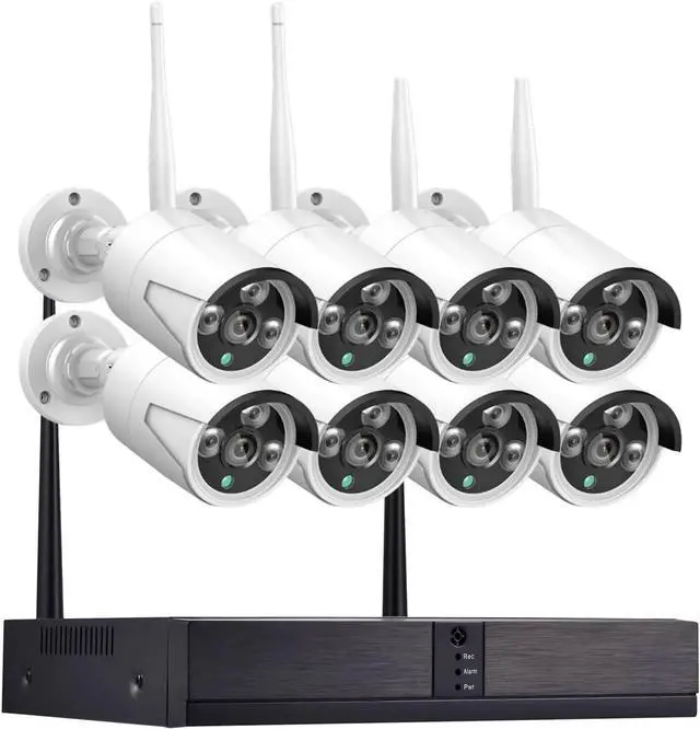 Alt view image 2 of 7 - Gadpiparty Wireless Face Detection CCTV System 8CH H.265 NVR with 3MP Outdoor Audio Camera IP Security WiFi Video Surveillance Kit(None,8CH NVR and 2Cameras)