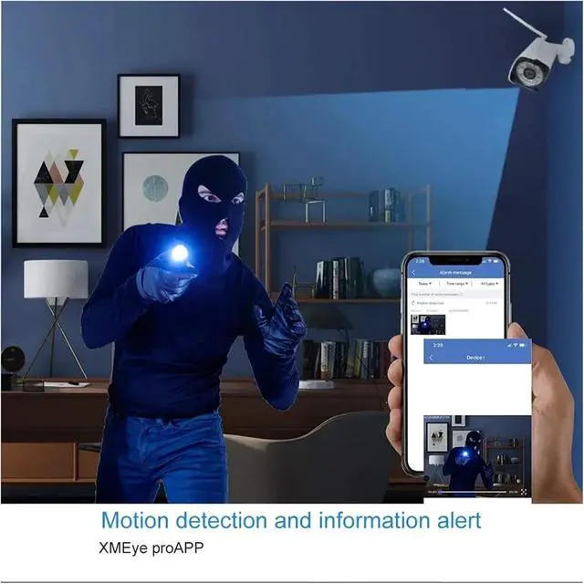 Alt view image 3 of 6 - Gadpiparty 8CH WiFi NVR CCTV System 3MP H.265 IP Camera Security System Video Surveillance Monitor Kit Human Detection Night Vision(NVR-2608N-2)