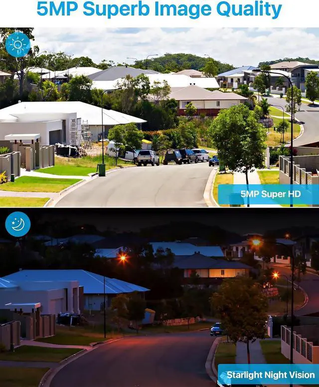 Alt view image 2 of 7 - Gadpiparty ZOSI 4K 8CH Spotlight PoE Security Camera System with 2TB HDD,4pcs 5MP Outdoor PoE IP Cameras,4K 8MP Security PoE IP Camera with Ethernet Cables