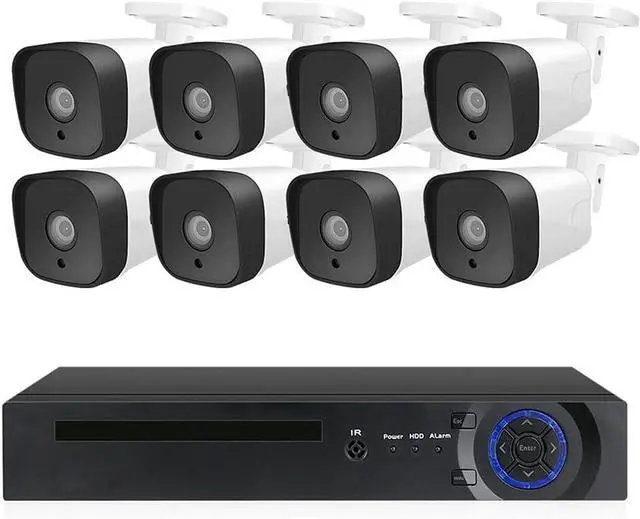 Main image of Gadpiparty Camera Security System, 8 Channel Wired Surveillance 5MP DVR, Motion Detection, Night Vision, Email Alert, Remote Access, Real-Time Monitoring (Size : Standard Kit)