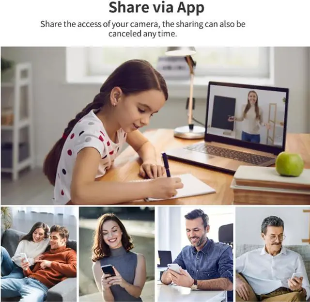 Alt view image 6 of 7 - Gadpiparty Wireless WiFi Full HD 5MP Security Camera System with 4 Cameras, 4CH 2K CCTV Home Surveillance Camera Kit System with Two Way Audio, Color Night Vision, Human Detection