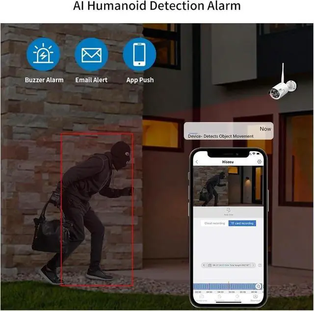 Alt view image 7 of 7 - Gadpiparty 10CH Wireless Security Cameras Kit Night Vision P2P IP Camera Waterproof Surveillance CCTV System Set with 10.1" Monitor(1T,3MP Bullet System)