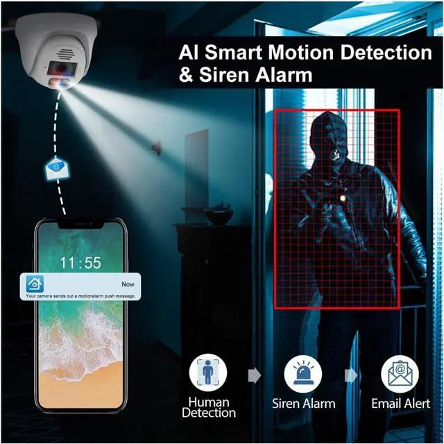 Alt view image 2 of 6 - Gadpiparty Security Camera System 8CH 8MP 5MP Video Surveillance Kit Ai Face Detection Two Way Audio IP Camera Set(None,8CH NVR 4Pcs Cam 5MP)