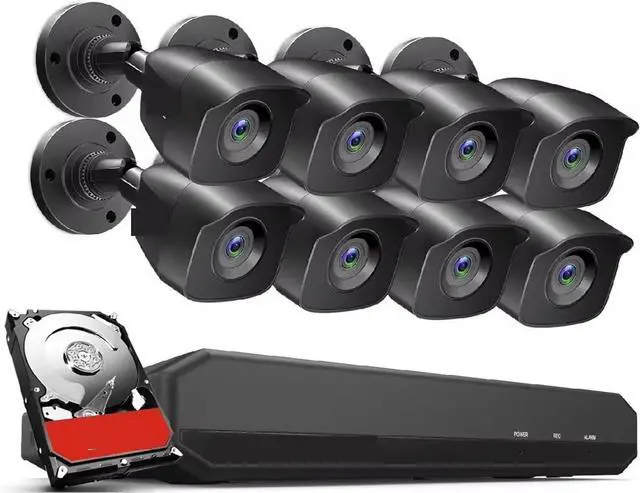 Alt view image 2 of 6 - Gadpiparty 8CH 1080N DVR CCTV System 5MP 1080P 2.0MP Security Cameras Outdoor IP66 Video Surveillance Kit Motion Detection 3.6MM(4T,12PCS)