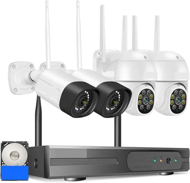 Alt view image 2 of 7 - Gadpiparty Wireless Camera Security System Kit 5MP 5X Digital PTZ 10CH NVR Outdoor CCTV Camera Set 2 Way Audio Surveillance System(None,3MP PTZ Camera Set)