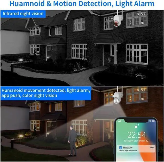 Alt view image 6 of 7 - Gadpiparty Wireless Camera Security System Kit 5MP 5X Digital PTZ 10CH NVR Outdoor CCTV Camera Set 2 Way Audio Surveillance System(None,3MP PTZ Camera Set)