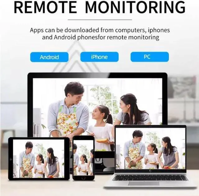 Alt view image 6 of 7 - Gadpiparty 8CH 5MP Wireless WiFi Home Security Camera System with 8 Cameras, 2K HD Weatherproof Surveillance Camera NVR Kit with Motion Detection, Remote Viewing, Night Vision