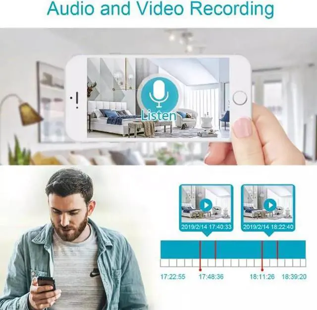 Alt view image 7 of 7 - Gadpiparty 8CH 4MP HD Wireless WiFi Home Security Camera System with Audio, Outdoor 2K H.265 HD Surveillance Weatherproof Camera NVR Kit with Motion Detection, Remote Viewing