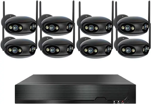 Main image of Gadpiparty 8CH 8MP POE Home Security Camera System with 8 Dual Lens Cameras, 4K Surveillance NVR Kit with Two Way Audio, Color Night Vision, Motion Detection, for Outdoor and Indoor