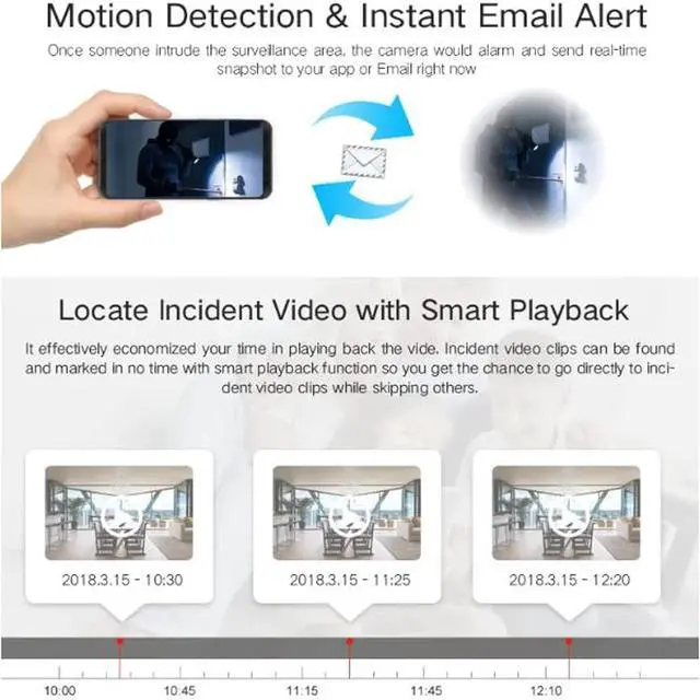 Alt view image 6 of 7 - Gadpiparty 8CH 4K POE Home Security Cameras System with 1T Hard Disk, Outdoor 8MP Plug and Play Surveillance NVR Kit with 2 Way Audio, Color Night Vision, Remote Viewing