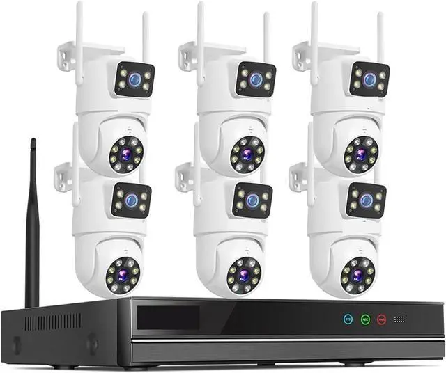 Main image of Gadpiparty 6MP WiFi Dual Lens Camera Security System Kit 3K IP Cameras with 16CH NVR Recorder Set P2P Video CCTV Surveillance System(None,10CH NVR 6 Cameras_U/S)