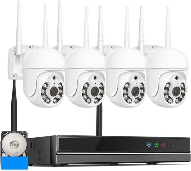 Alt view image 2 of 7 - Gadpiparty 5MP WiFi CCTV Camera Security System Kit 10CH NVR Recorder Set P2P Outdoor Wireless IP Cameras Video Surveillance System(None,3MP Bullet System_U/S)