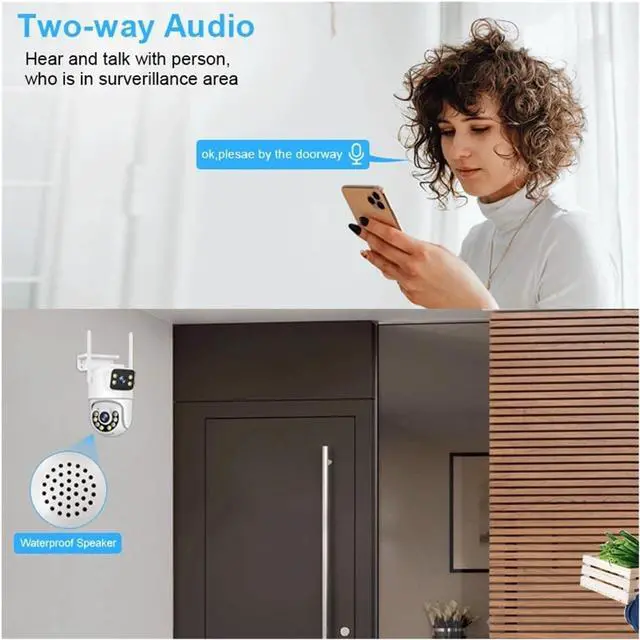 Alt view image 3 of 7 - Gadpiparty Wireless CCTV System WiFi Camera Kit 6MP IP Cameras with Dual Lens Security Audio 8CH NVR Video Surveillance Set(500g,8CH NVR and 4 CamB)