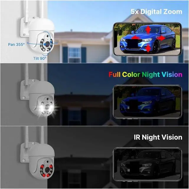 Alt view image 6 of 7 - Gadpiparty 5MP WiFi CCTV Camera Security System Kit 10CH NVR Recorder Set P2P Outdoor Wireless IP Cameras Video Surveillance System(None,3MP PTZ System)