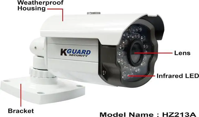 Alt view image 3 of 4 - Gadpiparty AR421-CKT001-500GB Aurora Series Home Security System 4 Channel QR Cloud 960H DVR with 1x 800TVL Auto Tracking 3x 700TVL Cameras 500G HDD (Black)