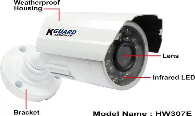 Alt view image 4 of 4 - Gadpiparty AR421-CKT001-500GB Aurora Series Home Security System 4 Channel QR Cloud 960H DVR with 1x 800TVL Auto Tracking 3x 700TVL Cameras 500G HDD (Black)