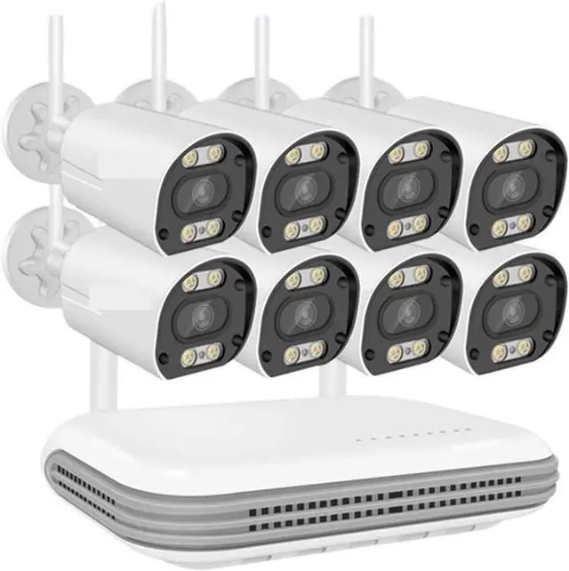 Alt view image 2 of 7 - Gadpiparty Wireless CCTV System WiFi Camera Kit 5MP HD Security Camera Audio AI Face Detect IP 8CH NVR Video Surveillance Set(None,8CH NVR 4 Cams 5MP)