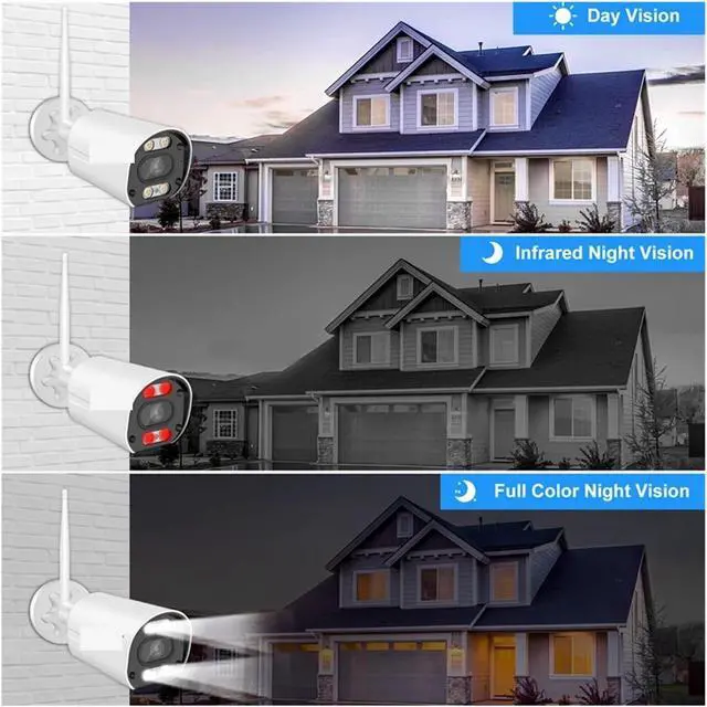 Alt view image 7 of 7 - Gadpiparty Wireless CCTV System WiFi Camera Kit 5MP HD Security Camera Audio AI Face Detect IP 8CH NVR Video Surveillance Set(None,8CH NVR 4 Cams 5MP)