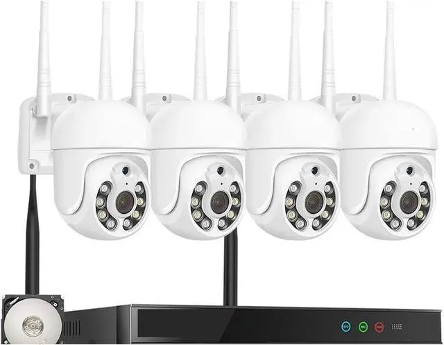 Alt view image 2 of 7 - Gadpiparty 5MP WiFi CCTV Camera Security System Kit 10CH NVR Recorder Set P2P Outdoor Wireless IP Cameras Video Surveillance System(None,3MP PTZ System)