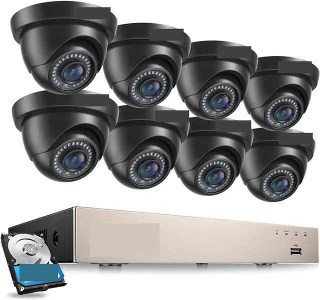 Alt view image 2 of 7 - Gadpiparty 1080p Video Surveillance System 8CH HD-TVI CCTV DVR with HD 2.0MP in/Outddor Wired Dome Security Cameras Kit(1T,8CH DVR x 8 Cameras)