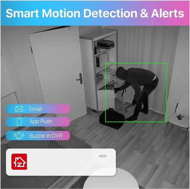 Alt view image 4 of 7 - Gadpiparty 1080p Video Surveillance System 8CH HD-TVI CCTV DVR with HD 2.0MP in/Outddor Wired Dome Security Cameras Kit(1T,8CH DVR x 8 Cameras)