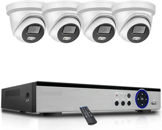 Main image of Gadpiparty 8CH CCTV Security Camera System 4K POE NVR Kit Audio Waterproof Indoor Outdoor Dome IP Camera 8mp Color Night Camera Set(None,8CH NVR x 4PCS 2K)
