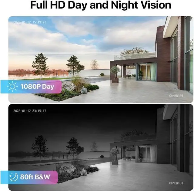 Alt view image 3 of 7 - Gadpiparty 8CH Wired CCTV System H.265+ 5MP Lite HD-TVI DVR Kit 1080p 2MP Home Security Outdoor Night Vision Video Surveillance Camera(1T)