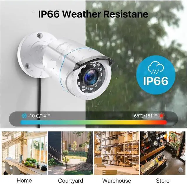 Alt view image 7 of 7 - Gadpiparty 8CH Wired CCTV System H.265+ 5MP Lite HD-TVI DVR Kit 1080p 2MP Home Security Outdoor Night Vision Video Surveillance Camera(1T)