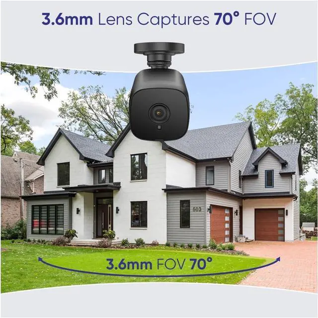 Alt view image 3 of 5 - Gadpiparty 8CH 5MP DVR CCTV System 4/8pcs 5MP Video Security Cameras IR Outdoor IP66 Video Surveillance Kit Motion Detection(4T,8CH 4Pcs Kits)