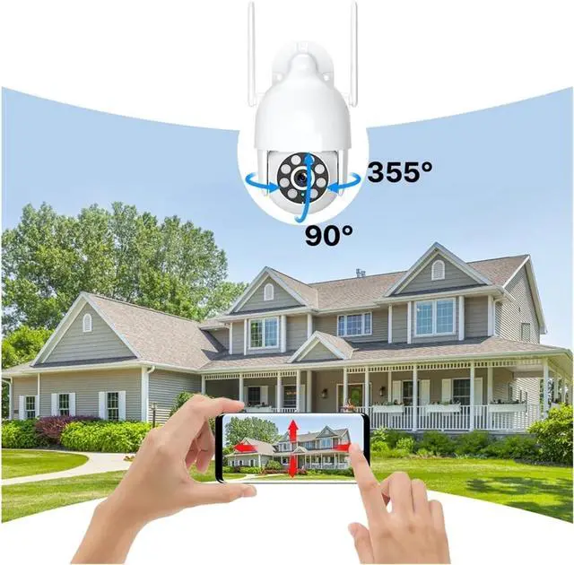 Alt view image 4 of 6 - Gadpiparty 5MP 13-Inch CCTV Camera System Surveillance IP Wireless 8CH NVR Set 2.4Ghz WiFi Audio Security Kit Full Color Night Vision(2T,3MP 4 Cameras)