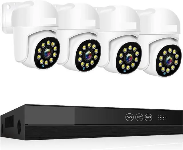 Main image of Gadpiparty 4K Surveillance System 8MP 4MP Two Way Audio PTZ CCTV POE AI Security Camera 8CH P2P NVR Video Surveillance Kit(2T,8CH 4MP with 4 Cam)