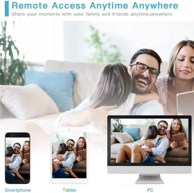 Alt view image 5 of 7 - Gadpiparty 4CH 5MP Wireless WiFi Security Camera System, Indoor and Outdoor HD Surveillance Kit with 4 Waterproof Cameras, with Audio Night Vision, Motion Detection, with 1TB Hard Disk