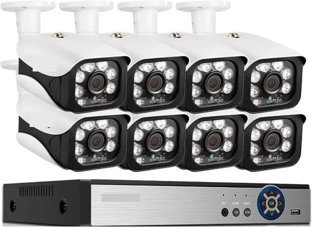 Alt view image 2 of 7 - Gadpiparty 8MP CCTV Camera Security System Kit 4K 8CH NVR Kit Outdoor Waterproof Audio POE Bullet Monitoring Camera Video Surveillance Set(None,8CH NVR 2PCS Camera_E/U)