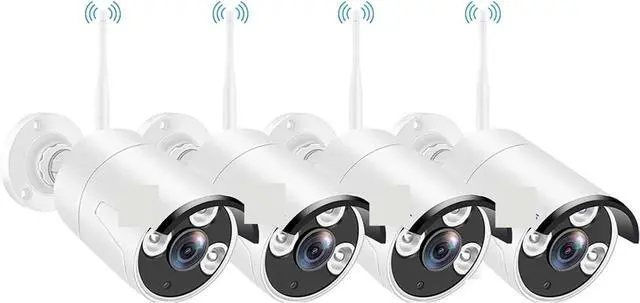 Alt view image 2 of 7 - Gadpiparty 5MP 8CH Wireless CCTV System 1920P Outdoor Waterproof WiFi IP Security Camera Audio Record P2P Video Surveillance Kit(None,8CH NVR with 6 Cam)