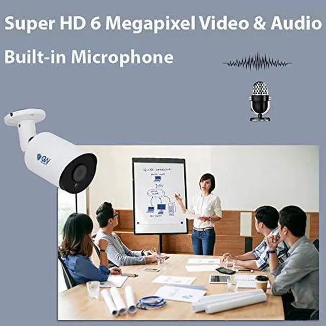 Alt view image 5 of 7 - Gadpiparty GW Security 8 Channel 4K NVR 6MP H.265 AI Human Detection Surveillance Security Camera System with 6 Super HD 6MP IP PoE Microphone Security Cameras