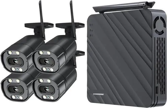 Main image of Gadpiparty 5MP Wireless CCTV System 8CH NVR WiFi Camera Kit IP Cameras Security Audio Video Surveillance Set Two Way Audio Monitor(4PCS 5MP Camera)