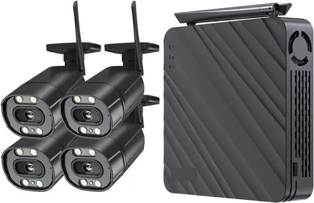 Main image of Gadpiparty 5MP Wireless CCTV System 8CH NVR WiFi Camera Kit IP Cameras Security Audio Video Surveillance Set Two Way Audio Monitor(4PCS 3MP Camera)