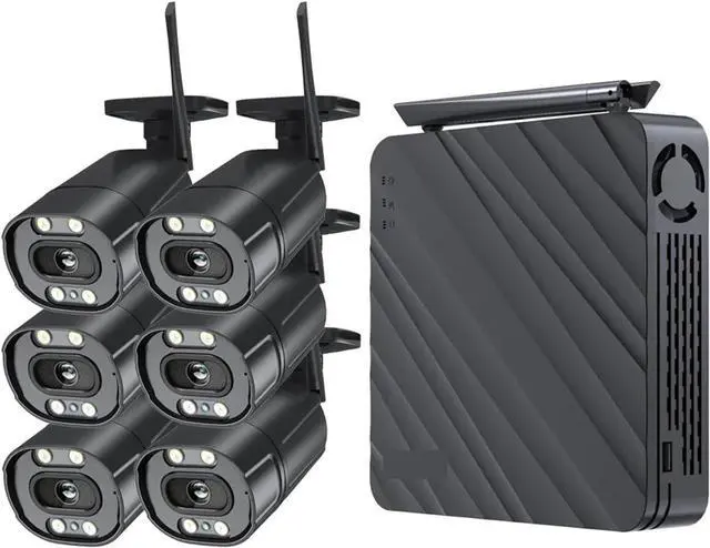 Main image of Gadpiparty 5MP Wireless CCTV System 8CH NVR WiFi Camera Kit IP Cameras Security Audio Video Surveillance Set Two Way Audio Monitor(6PCS 5MP Camera)