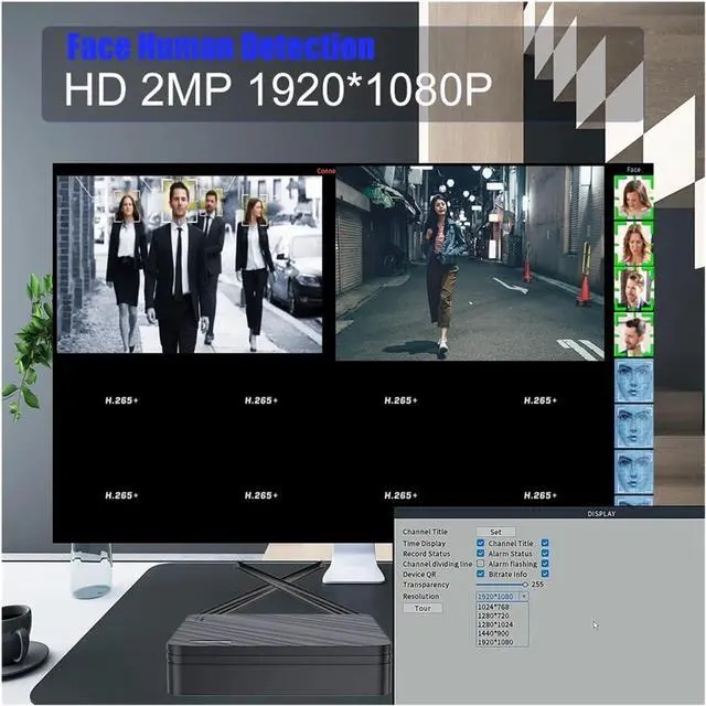 Alt view image 3 of 7 - Gadpiparty 5MP Wireless CCTV System 8CH NVR WiFi Camera Kit IP Cameras Security Audio Video Surveillance Set Two Way Audio Monitor(4PCS 3MP Camera)